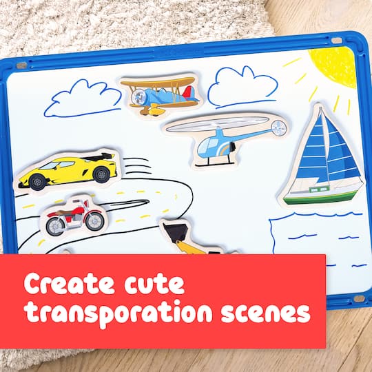 Spark & Wow Wooden Transport Magnets Set